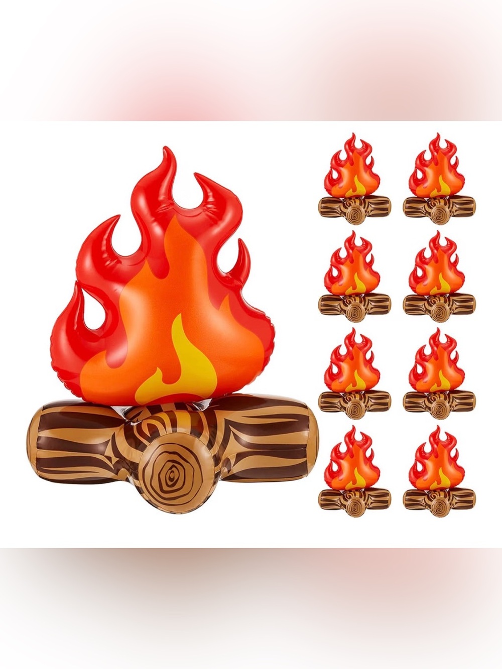 Inflatable Campfire Party Prop - Red